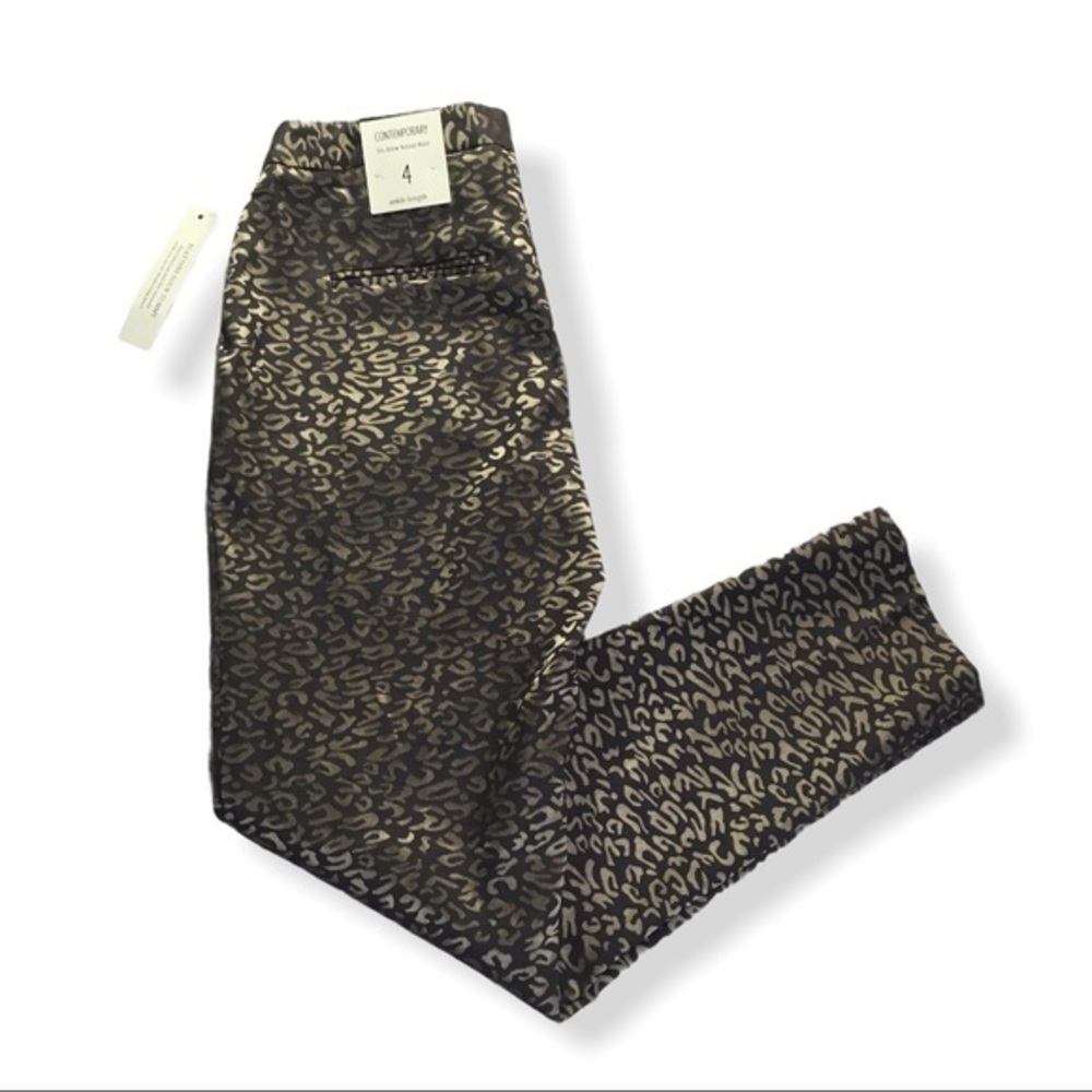 Women's Metallic Leopard Pants Ankle Size 4